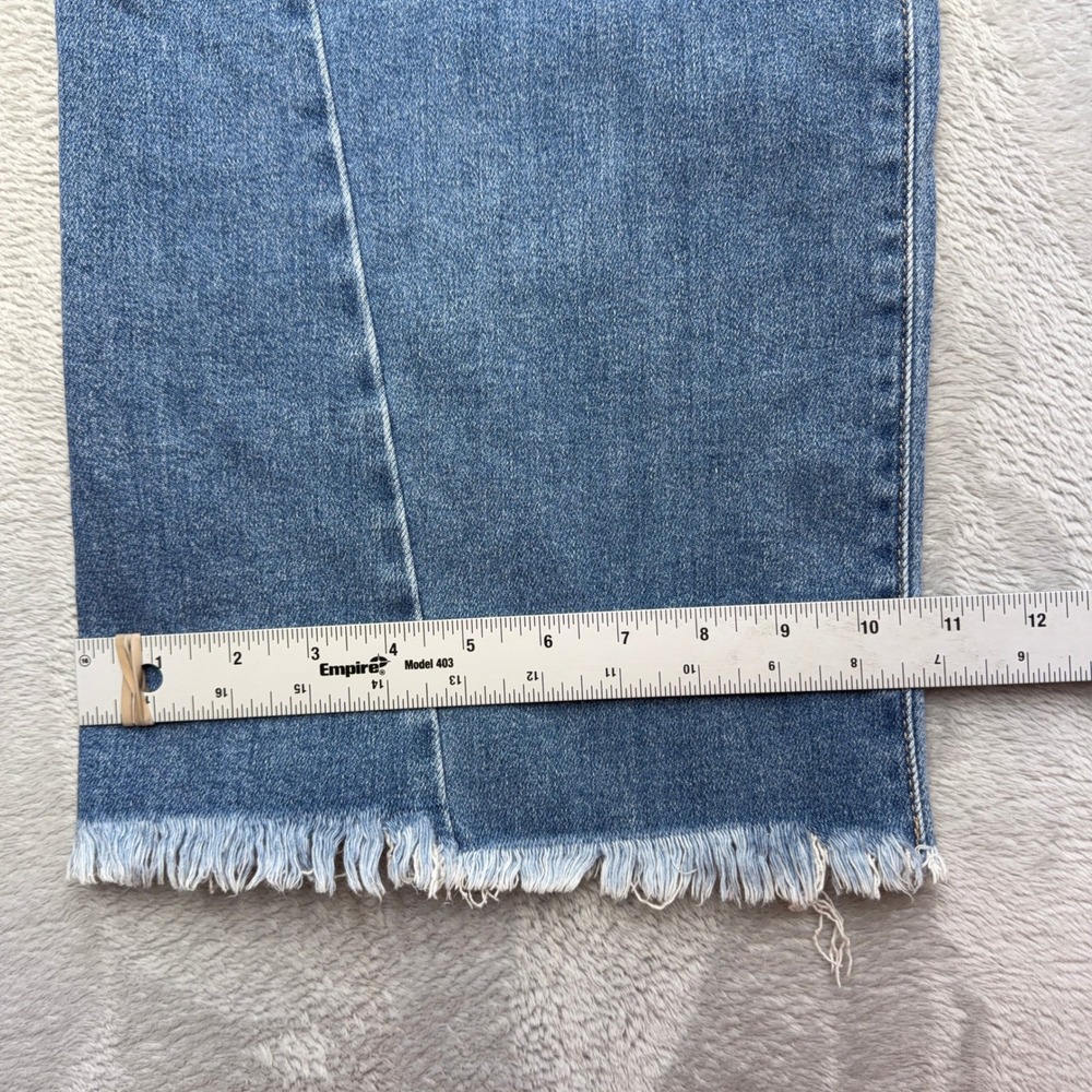 Hidden Jeans Wide Leg Womens 27 Blue Raw Hem Frayed Distressed Seam Detail Denim - Picture 5 of 7